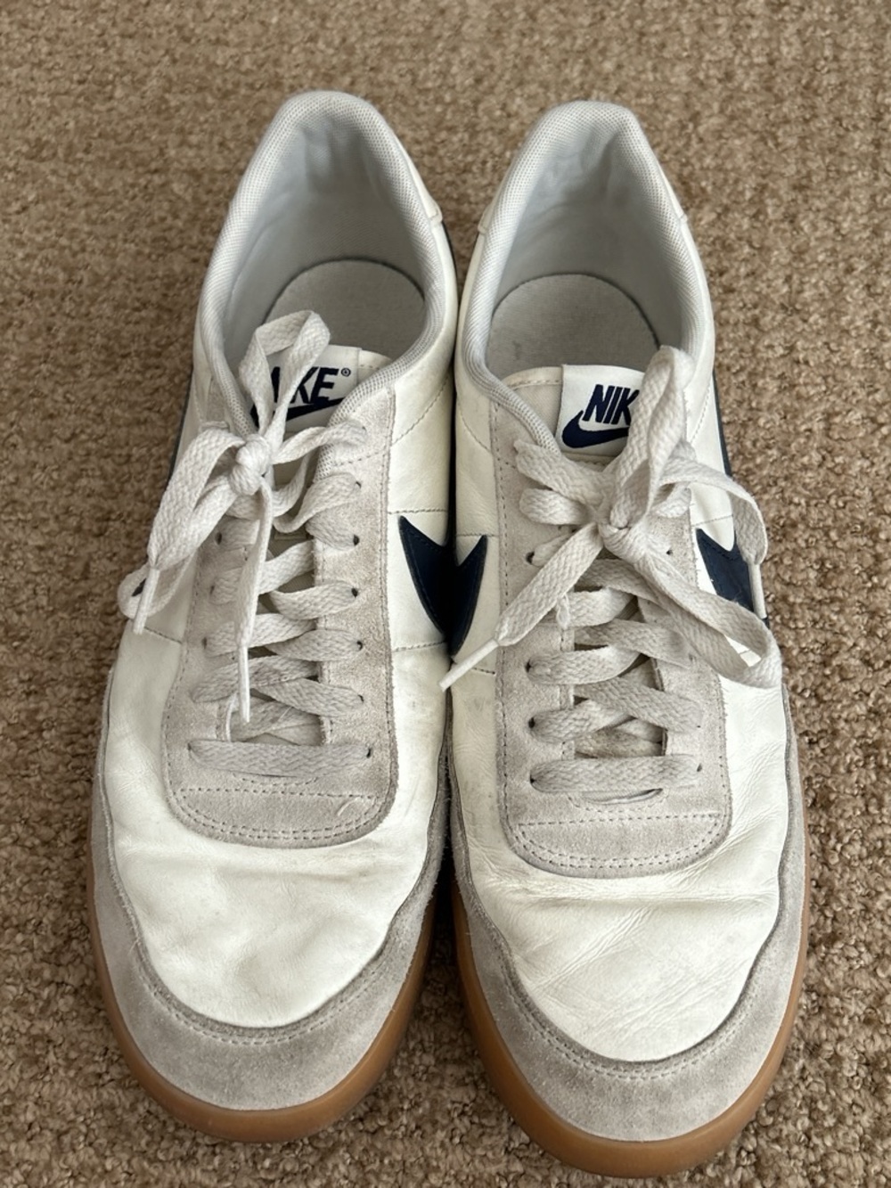 Nike Men’s White & Navy Killshot 2 Retro Court Sneakers - Picture 1 of 5